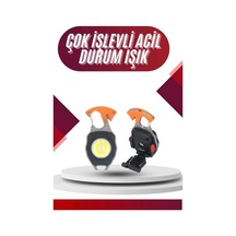 Hubrendy Tekno 7 Modlu Mini Led Lamba Anahtarlık Usb Şarjlı Kamp İçin Taşınabilir