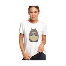 My Neighbor Komşum Totoro Baskılı Beyaz Kadın Tshirt (534307114)