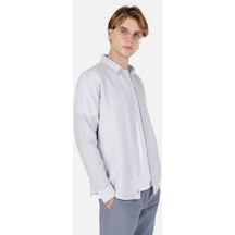 Colin's Colins Normal Kesim Shirt Yaka Cepsiz Gri Erkek Uzun Kol Gömlek Cl1068759 Cl1068759 Q1.v1 Gra Gri