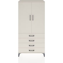 Hyperion Dolap Tek Raflı 4 Çekmeceli Tek Askılı 88x44x182 Ayt... Aytaşı