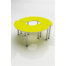 Anaokulu Yuvarlak Masa, İki Parça Etkinlik Masası-136-sarı