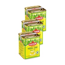Burcum Yeşil Dökme Çay Teneke Kutu 100 Gr. Üçlü Paket
