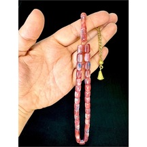 Pembe Katalin Tesbih Kapsül Kesim 7mmx11mm T-756