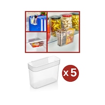 5 Adet Asılabilir Buzdolabı Düzenleyici, Çok Amaçlı Mini Kutu, Dolap İçi Organizer 5 Li Set Plastik Diğer
