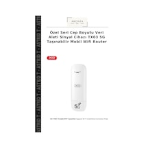 Özel Seri Cep Boyutu Veri Aleti Sinyal Cihazı Tx03 5g Taşınabilir Mobil Wifi Router