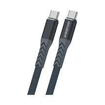 Polosmart Psm117 65w Type-c To Type-c Hızlı Şarj Ve Data Kablosu Notebook Ve Macbook Uyumlu Gri