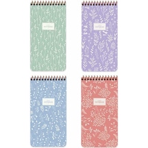 Keskin 384960-99 80 Yaprak Çizgili Pastel Flora Defter