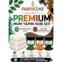 Premium Mum Yapım Hobi Seti - Parafin Wax 500 Gr - 3'lü Toz Mum Boyası Seti - Yeşil, Turuncu, Siyah Bkfabpw5003yts Karışık
