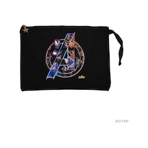 Zepplin Giyim Avengers Infinity War Siyah Clutch Astarlı Cüzdan / El Çantası