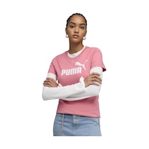 Puma Essentials No. 1 Kadın Pembe Günlük Stil T-shirt 68237125