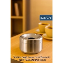 Inox Paslanmaz Çelik Küllük 8 X 5 Cm Modern, Hijyenik Ve Dayanıklı Tasarım 722189