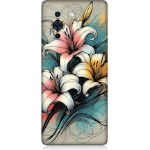 Huaweı Nova 10 Se Uyumlu Yumuşak Hatlı Zambaklar Desenli Silikon Kılıf Çok Renkli