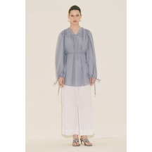 Manuka Bağlama Detaylı Tunik Mavi Ss26tnk00003-22 Mavi