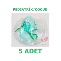 Nebulizatör Solunum Maskesi. Pediatrik Çocuk Nebül Maske 5 Adet