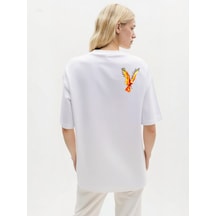Ogc Anka Kuşu Oversize Unisex T-shirt Beyaz