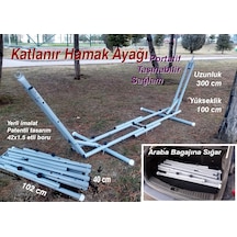 Hamak Ayağı, Katlanır Hamak Ayağı, Taşınabilir Hamak Satandı Gri