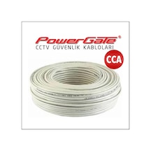 Powergate Cell 100mt, 2+1 2x0,22+0,25 Cca %40 Bakır Alışımlı, Cctv Güvenlik Kablosu