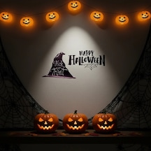 Happy Halloween Temalı Duvar Stickerı Renkli