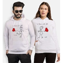 Tshirthane Love With Sevgili Kombinleri Kapüşonlu Kombini