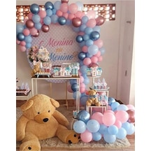 Cinsiyet Belirleme Balon Konsept Krom Pembe Krom Mavi