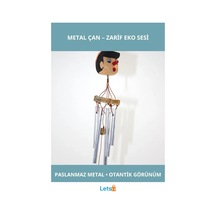 Estetik Tasarımlı Paslanmaz Metal Bahçe Çanı No 2 1 Adet