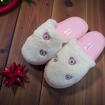 Huzurlu Adımlar Pembe Beyaz Terlik