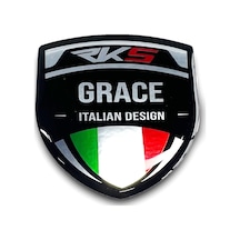 Arora Grace 3d Gümüş Arma Sticker Redlinegrafik