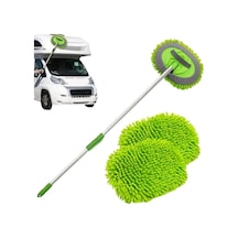Yedek Mikrofiber Bezli Oto Yıkama Mop Seti Çok Renkli