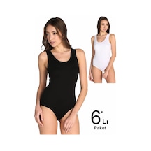 Tutku Kadın Karışık Renk 6'lı Paket Likralı Kancalı Çıtçıtlı Body Elf568t0149ccm6 001