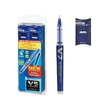 V7 Hi-tecpoint Iğne Uçlu Roller Kalem + 3'lü Kartuş Tek Renk