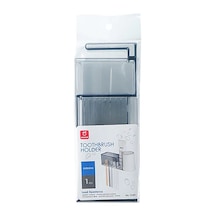 Banyo Rafları Duvara Monte Diş Fırçası Diş Macunu Tutucu Vantuz Depolama Rafı Gray Gri