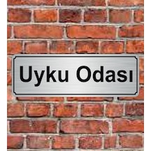 10X20 Cm Uyku Odası Yazılı Metal Yönlendirme Levhası