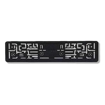 Z Tech Siyah Plakalık Esnek Plastik Dikdörtgen 2 Adet, 54 X 12 Cm