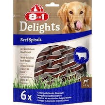 8in1 Smart Delights Beef Spirals Biftekli Burgu Köpek Ödülü 6'lı