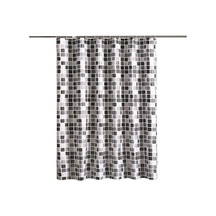 Su Geçirmez Banyo Perdesi - 150x200cm Kalın Polyester, 10 Adet Kancalı Gri Gri