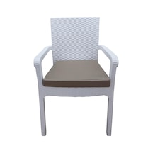 Mirzade 6 Adet Hera Siesta Minderi Su Geçirmez Kumaş 5 Cm Gri Sünger-taba - 40 40