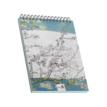 Almond Blossoms, Van Gogh 1890, A4 Eskiz Defter Iı, Çizgisiz, 50 Sayfa, 100 Gram, Beyaz Renk, S