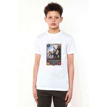 Minah Piesveloces Baskılı Unisex Çocuk Beyaz T-Shirt