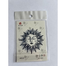 Güneş Minimal 11x8 Cm Yarı Kalıcı Geçici Dövme Yapıştırma Dövme