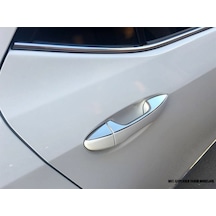 Toyota Corolla Sedan Uyumlu Kapı Kolu Yarım Model 4 Parça 2013 Üzeri Paslanmaz Krom
