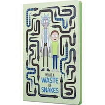 Mabbels Rick And Morty Sert Kapak Butiknot Defteri Yılan Krem 80 Yaprak Çizgisiz 15x21cm Dft-388074 Yeşil