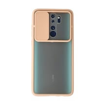 Note 8 Pro Kılıf Palm Buzlu Kamera Sürgülü Silikon - Pembe