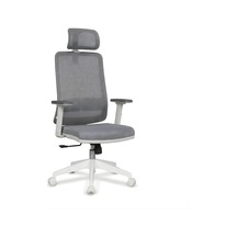 Greta Ergonomik Fileli Çalışma Koltuğu Gri&beyaz Ofis Sandalyesi Ayarlanabilir Başlık, Bel Desteği Ve Hareket Diğer