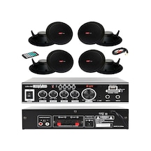 Lastvoice Black Small-3 Tavan Hoparlör ve Anfi Ses Sistemi Paketi