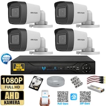 Hikvision 2 Mp 4 Kameralı Tak Çalıştır Hazır Kamera Seti