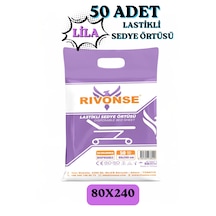 Yeni Nesil Lila Lastikli Sedye Örtüsü 80x240 50 Adet