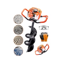 Dragro DRG-h1721 Turuncu Toprak Burgu Makinası 150 MM Delme Ucu H1721 Turuncu 9.9 Motor Gücü