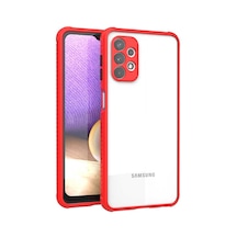 Galaxy Uyumlu A32 4g Kılıf Hptk Kaff Kapak - Kırmızı Kirmizi