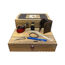 Pipsan Pipo Ahlat Ağacı Balsa Filitreli Çakmaklı Cüzdan Bileklik Tesbih Set 605719-709148