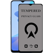 Oppo A16 ile Uyumlu Tam Kaplayan Hayalet Privacy Temperli Cam Ekran Koruycu